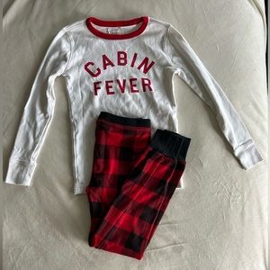 Like New Crewcuts pajama set with buffalo check: Cabin Fever at